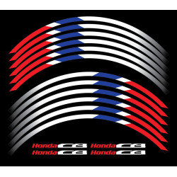 Honda CB wheel decals rim stripes stickers CB500 CB600 Laminated