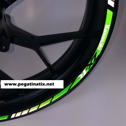 Kawasaki ZX-R Reflective wheel stickers decals rim stripes 16 pcs. ZX-10R ZX-6R ZX-9R