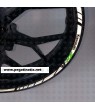 Kawasaki ZX-R Reflective wheel stickers rim stripes 16 pcs. ZX-10R ZX-6R ZX-9R White