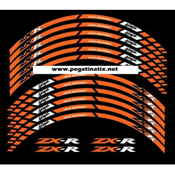 Kawasaki ZXR zx6r zx9r zx10r Reflective wheel stickers rim stripes decals ZX-6R ZX-10R