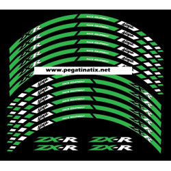 Kawasaki ZXR zx6r zx9r zx10r Reflective wheel stickers rim stripes decals ZX-6R ZX-10R