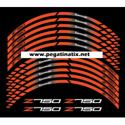 Kawasaki Z750 wheel stickers decals rim stripes 12 pcs. Laminated Z 750