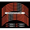 Kawasaki Z750 wheel stickers decals rim stripes 12 pcs. Laminated Z 750