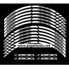 Kawasaki Z800 wheel stickers decals rim stripes 12 pcs. Laminated