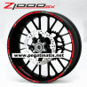 Kawasaki Z1000SX wheel stickers decals rim stripes Laminated 