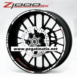 Kawasaki Z1000SX wheel stickers decals rim stripes Laminated 