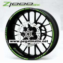 Kawasaki Z1000SX wheel stickers decals rim stripes Laminated 