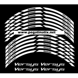 Kawasaki Versys wheel decals rim stripes 12 pcs. stickers Laminated