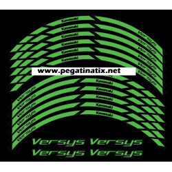 Kawasaki Versys wheel decals rim stripes 12 pcs. stickers Laminated