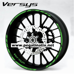 Kawasaki Versys wheel decals rim stripes 12 pcs. stickers Laminated