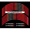 Triumph Street Triple R 675 wheel stickers decals rim stripes 12 pcs. Laminated Red