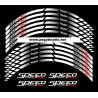 Triumph Speed Triple 1050 wheel stickers decals rim stripes 12 pcs. Laminated Red