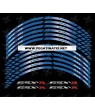 Suzuki GSX-R 1000 wheel stickers decals rim stripes 12 pcs. Laminated gsxr1000 Blue