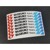 Suzuki Team small wheel stickers decals rim stripes 8 pcs. Laminated GSX-R GSX