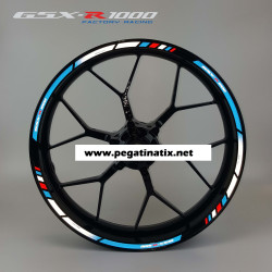 Suzuki GSX-R1000 Reflective wheel stickers decals rim stripes GSXR 1000