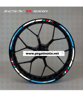 Suzuki GSX-R1000 Reflective wheel stickers decals rim stripes GSXR 1000 (Produto compatível)