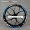 Suzuki GSX-R1000 Reflective wheel stickers decals rim stripes GSXR 1000 (Prodotto compatibile)