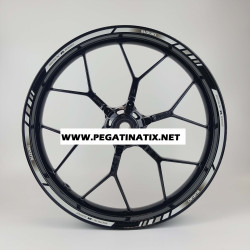 Suzuki GSX-R1000 Reflective wheel stickers decals rim stripes GSXR 1000 White