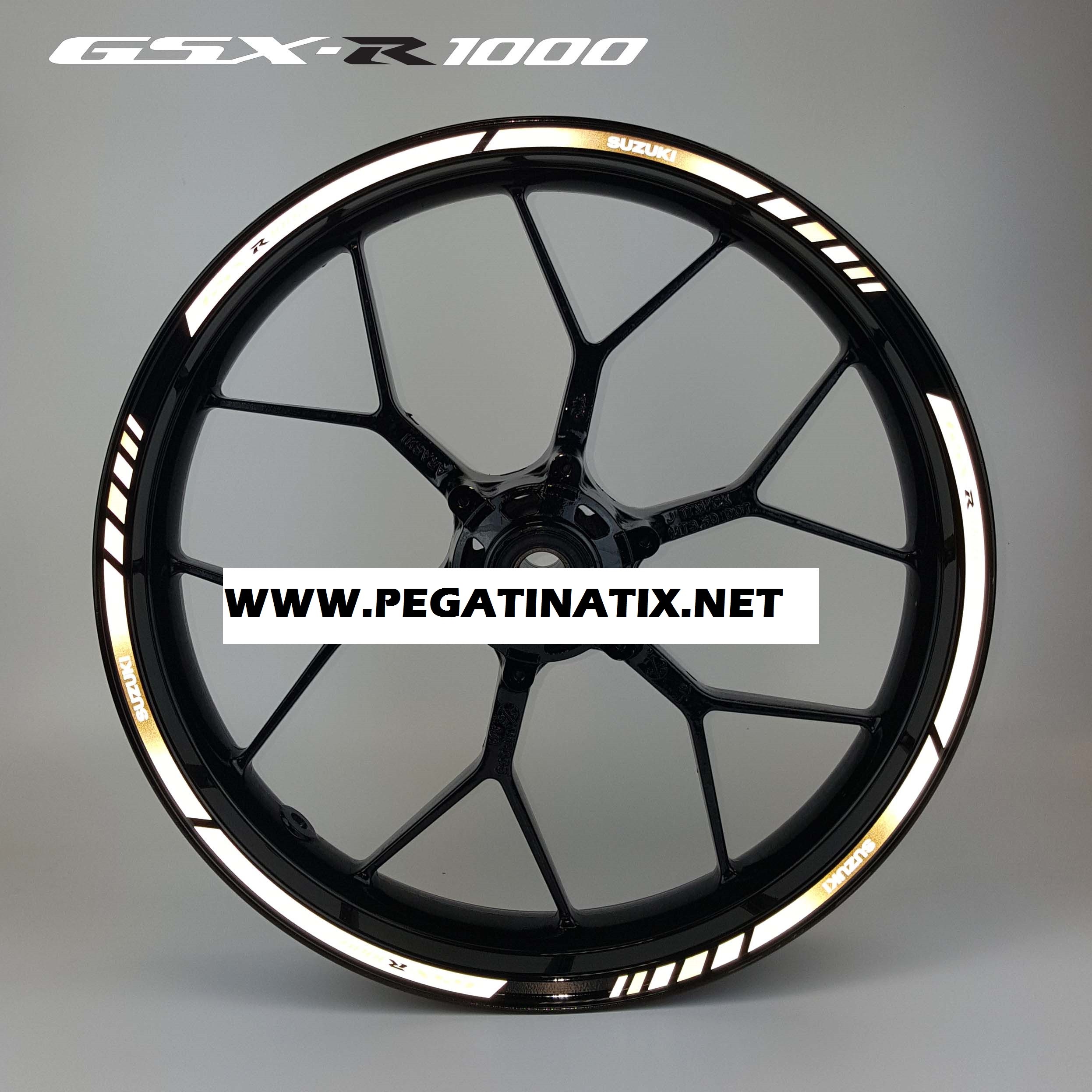 GSX-R 1000 motorcycle wheel decals rim stickers Laminated set suzuki gsxr1000 