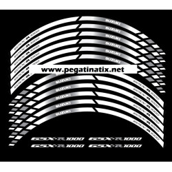 Suzuki GSX-R 1000 wheel stickers decals rim stripes 12 pcs. Laminated