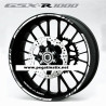 Suzuki GSX-R 1000 wheel stickers decals rim stripes 12 pcs. Laminated