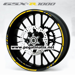 Suzuki GSX-R 1000 wheel stickers decals rim stripes 12 pcs. Laminated