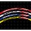 SUZUKI Racing Japan flag wheel decals rim stripes 16 pcs (Prodotto compatibile)