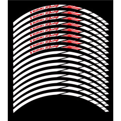 SUZUKI Racing Japan flag wheel decals rim stripes 16 pcs