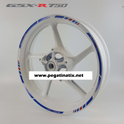 Suzuki GSX-R 750 wheel stickers decals rim stripes 12 pcs.