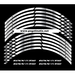 Suzuki GSX-R 750 wheel stickers decals rim stripes 12 pcs.