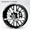 Suzuki GSX-R 750 wheel stickers decals rim stripes 12 pcs.