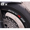 Suzuki GSX-R 600 small Wheel decals rim stripes 8 pcs. Laminated
