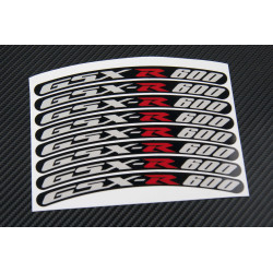 Suzuki GSX-R 600 small Wheel decals rim stripes 8 pcs. Laminated