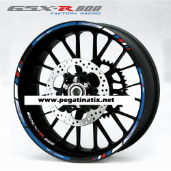 SUZUKI GSX-R 600 wheel decals stickers rim stripes 12 pcs. Laminated 