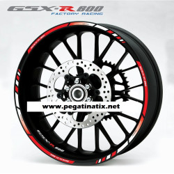 SUZUKI GSX-R 600 wheel decals stickers rim stripes 12 pcs. Laminated 