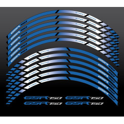 SUZUKI GSR 750 wheel stickers decals GS-R rim stripes Laminated