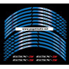 Suzuki GSX-S 1000 wheel stickers decals rim stripes 12 pcs. Laminated