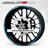 Suzuki GSX-S 1000 wheel stickers decals rim stripes 12 pcs. Laminated