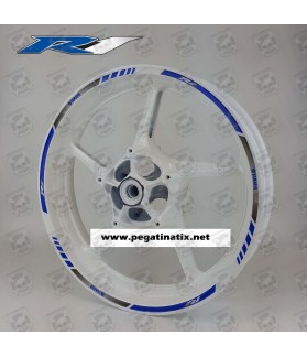 Yamaha YZF-R1 wheel stickers decals rim stripes Laminated (Producto compatible)