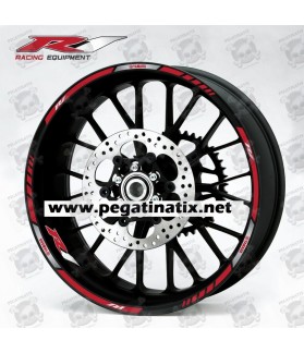 Yamaha YZF-R1 wheel stickers decals rim stripes Laminated Dark Red (Producto compatible)