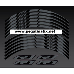 Yamaha YZF-R1 OEM style wheel stickers decals rim stripes Laminated grey