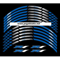 Yamaha YZF-R1 OEM style wheel stickers decals rim stripes Laminated grey