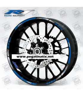 Yamaha YZF-R1 wheel stickers decals rim stripes Laminated Blue (Compatible Product)