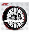 Yamaha YZF-R1 wheel stickers decals rim stripes Laminated red