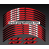 Yamaha YZF-R1 OEM style wheel stickers decals rim stripes Laminated red