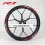 Yamaha YZF-R1 OEM style wheel stickers decals rim stripes Laminated red (Produto compatível)