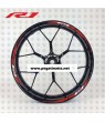 Yamaha YZF-R1 OEM style wheel stickers decals rim stripes Laminated red
