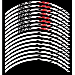 YAMAHA YZF-R1 Japan flag Wheel decals rim stripes 16 pcs. Laminated full color