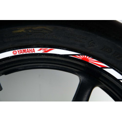 YAMAHA YZF-R1 Japan flag Wheel decals rim stripes 16 pcs. Laminated full color