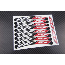 YAMAHA YZF-R1 small Wheel decals rim stripes 8 pcs. Laminated